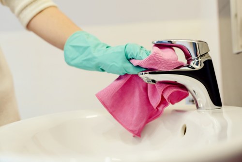 Local SW4 cleaning team focusing on careful interior maintenance