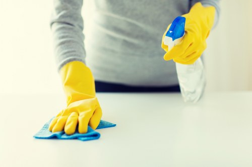 Steam cleaning carpets in a commercial property in SW4