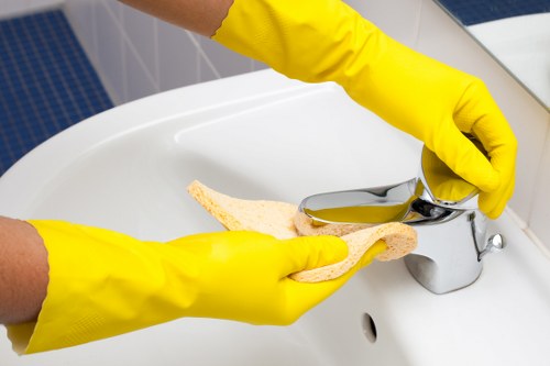 Local SW4 cleaning team working on a property handover